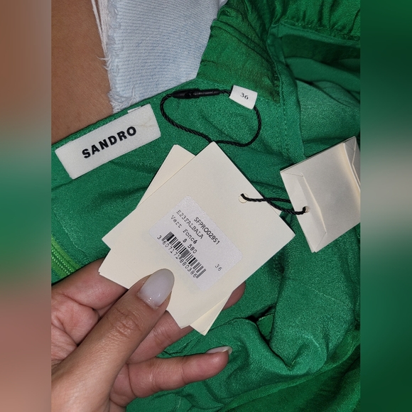 15. NWT SANDRO FALBALA CRYSTAL EMBELLISHED CUT OUT DRESS SIZE 36 / SMALL - Picture 12 of 13